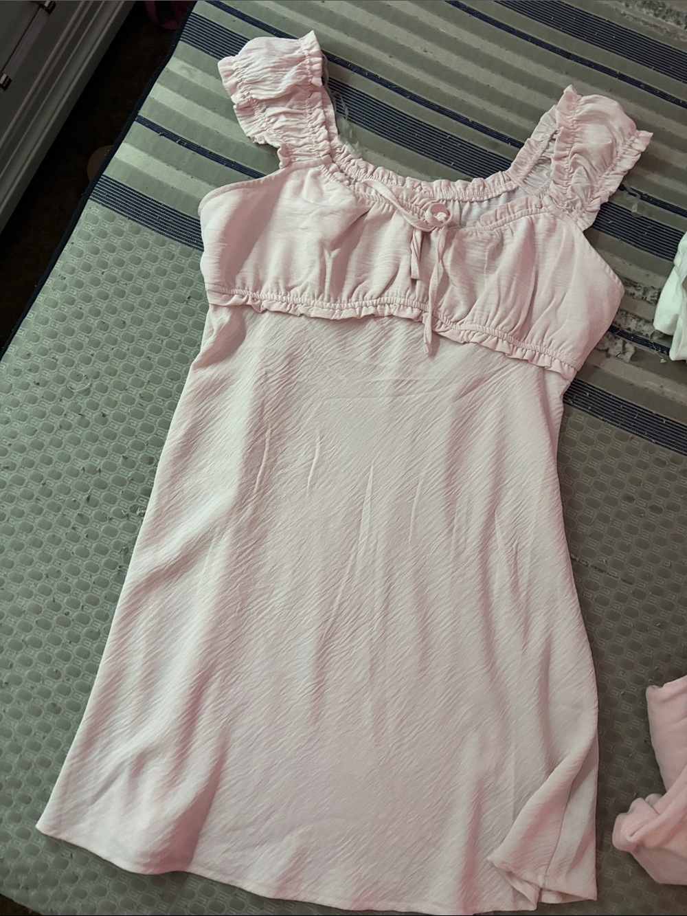 No Boundaries Light Pink Ruffle-Trim Sleep Chemise